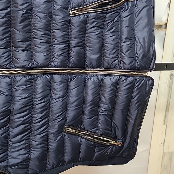 Zara Woman Down Full Zip Sleeveless Vest Size XL Blue - Picture 2 of 5